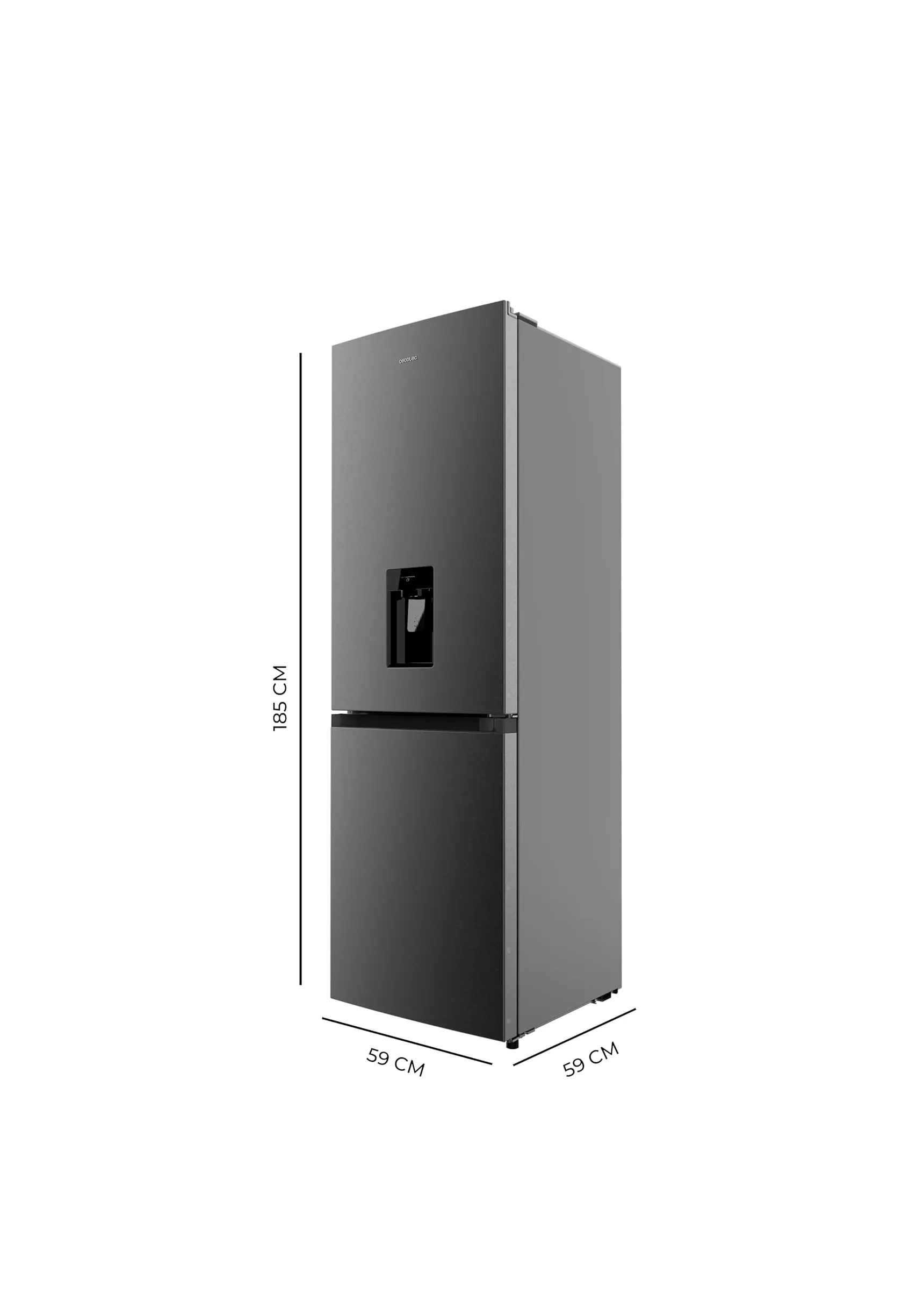 Frigorífico Cecotec Bolero CoolMarket Combi 296 DF WD Dark 185cm 296L Clase E Gris Oscuro - Imagen 3
