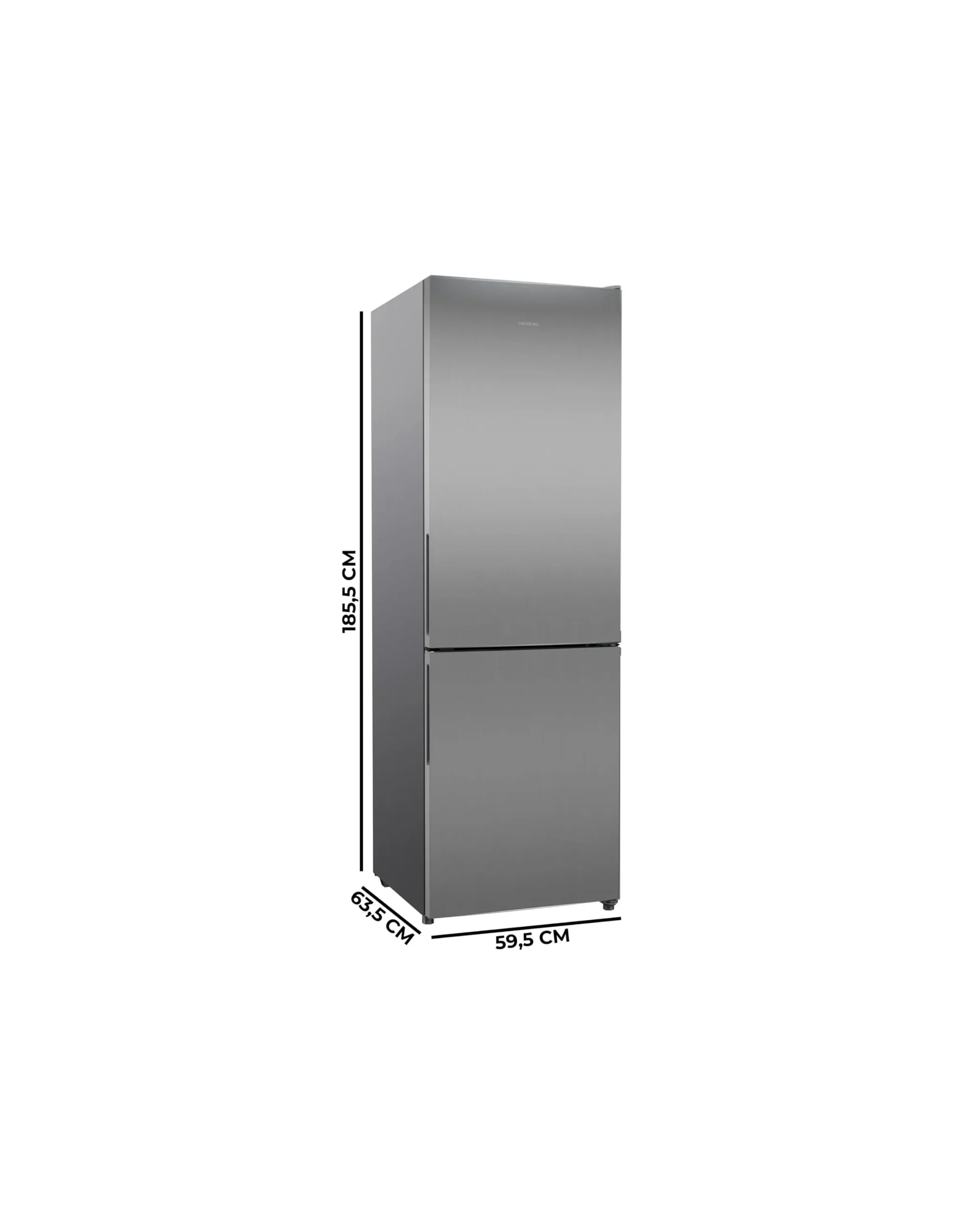Frigorífico Cecotec Bolero CoolMarket Combi 322i Inox 185.5cm 322L Clase D Inox - Imagen 3