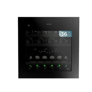 Vinoteca Integrable Cecotec Bolero GrandSommelier Duo 36000 Touch Compresor 60cm 36 Botellas Clase G Negro