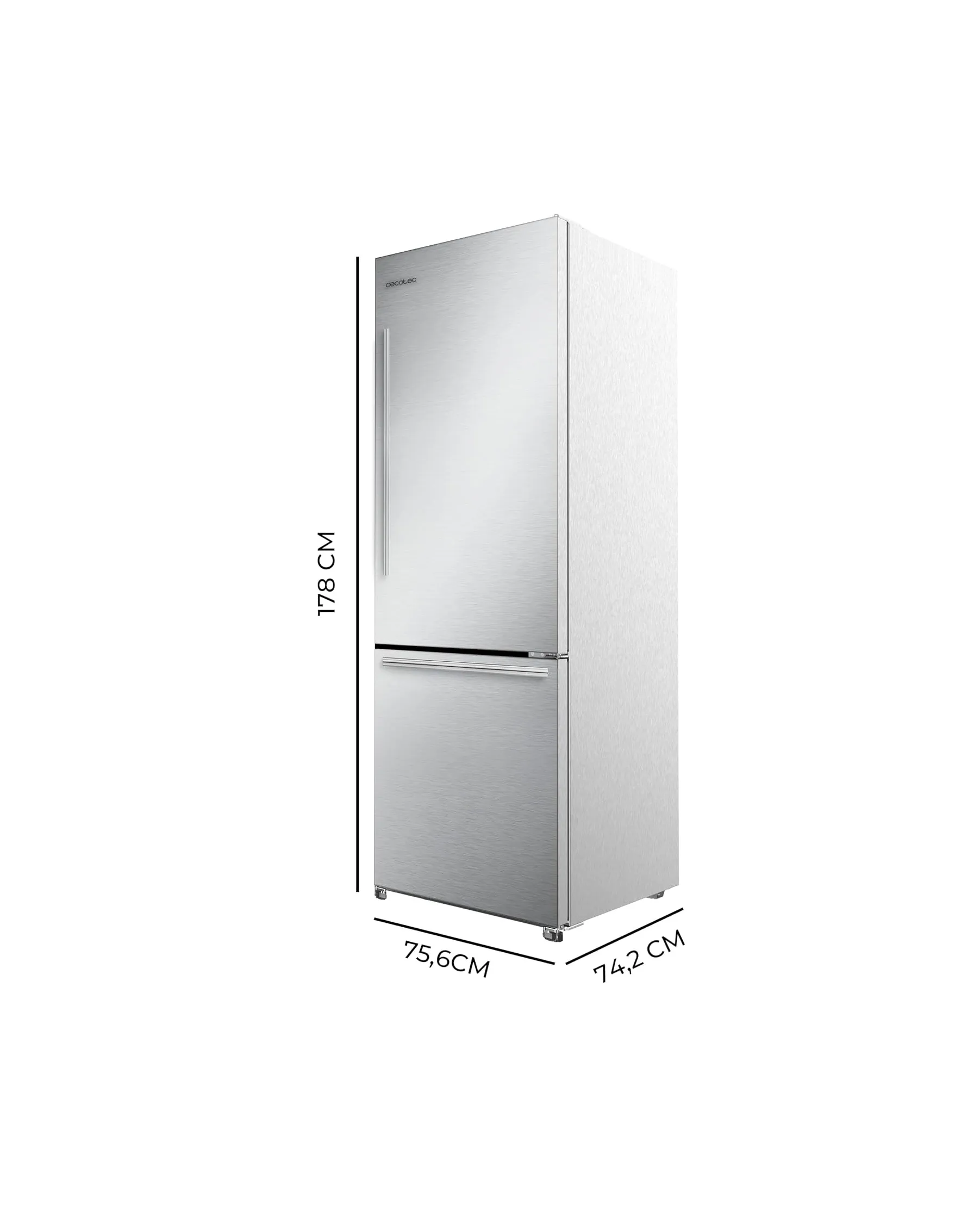 Frigorífico Cecotec Bolero CoolMarket Combi FD 499 178cm 499L Clase E Inox - Imagen 3