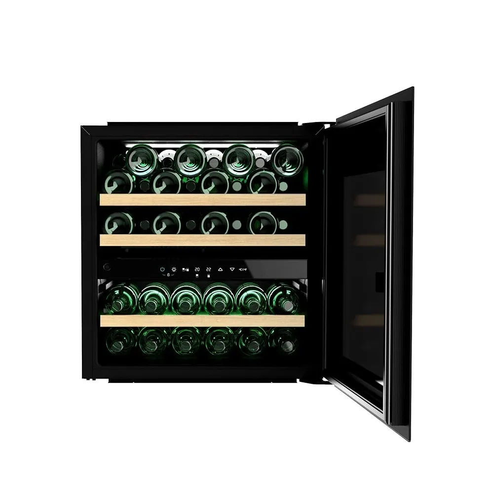Vinoteca Integrable Cecotec Bolero GrandSommelier Duo 36000 Touch Compresor 60cm 36 Botellas Clase G Negro - Imagen 2