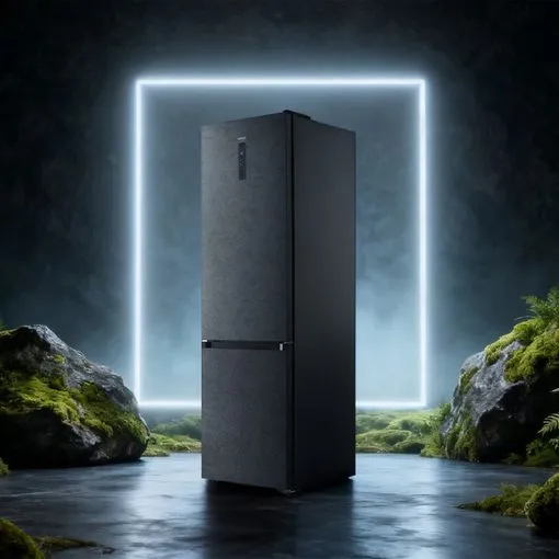 Frigorífico Cecotec Bolero CoolMarket Combi 405 WL Elite Onyx Stone 200cm 405L Clase A Gris Oscuro - Imagen 2