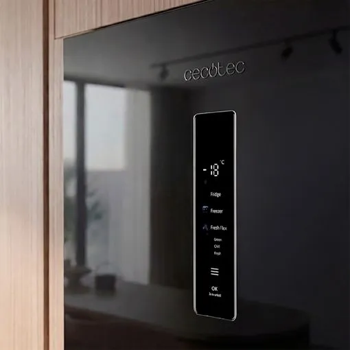Frigorífico Cecotec Bolero CoolMarket Combi 405 MC Elite Black Glass 200cm 405L Clase D Negro - Imagen 3