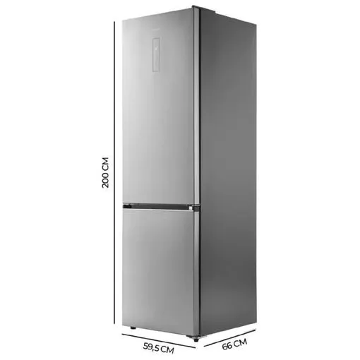 Frigorífico Cecotec Bolero CoolMarket Combi 405 MC 200cm 405L Clase A Inox - Imagen 2