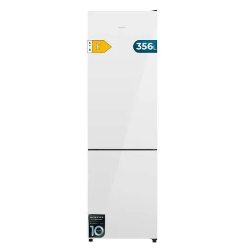 Frigorífico Cecotec Bolero CoolMarket Combi 356i White Glass 200cm 356L Clase E Blanco