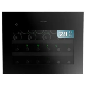 Vinoteca Integrable Cecotec Bolero GrandSommelier BI 28000 Touch Matt Black Compressor 45.5cm 28 Botellas Clase G Negro