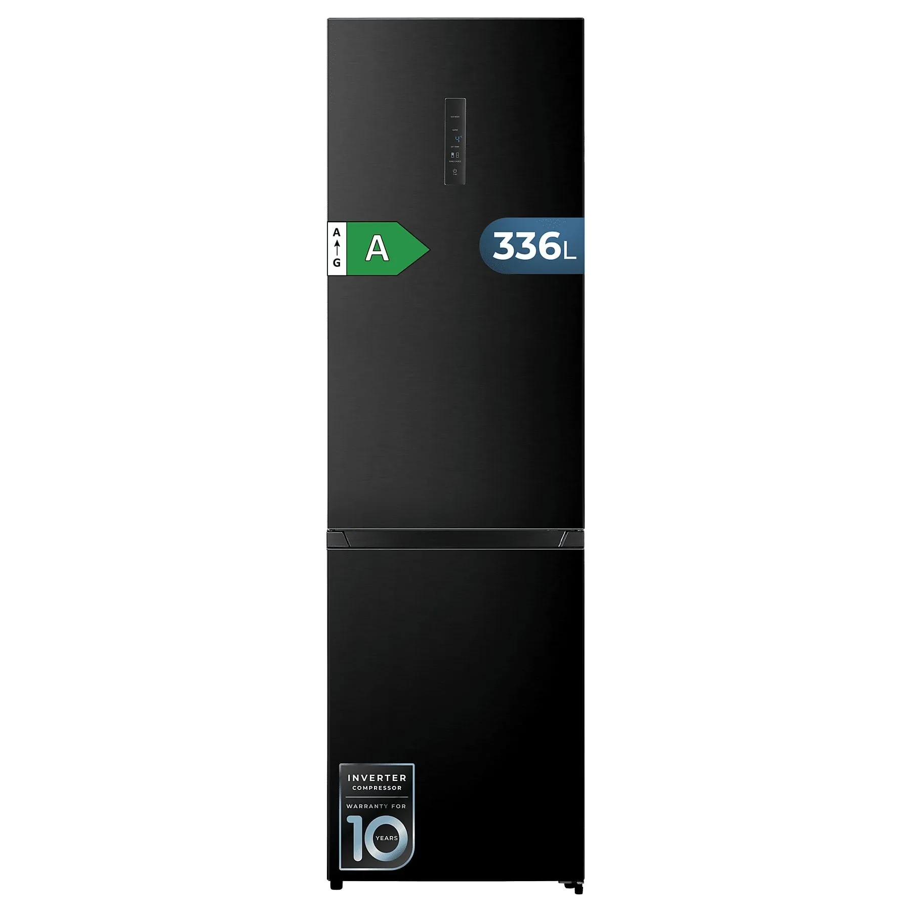 Frigorífico Cecotec Bolero CoolMarket Combi 336 Dark 201cm 336L Clase A Negro