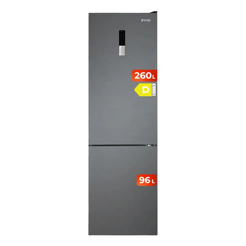 Frigorífico Combi EVVO F60DX 200cm 356L Clase D Gris Oscuro