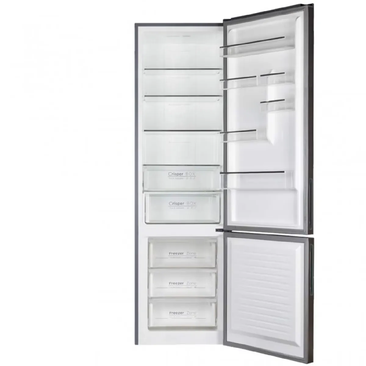 Frigorífico Combi EVVO F60DX 200cm 356L Clase D Gris Oscuro - Imagen 2