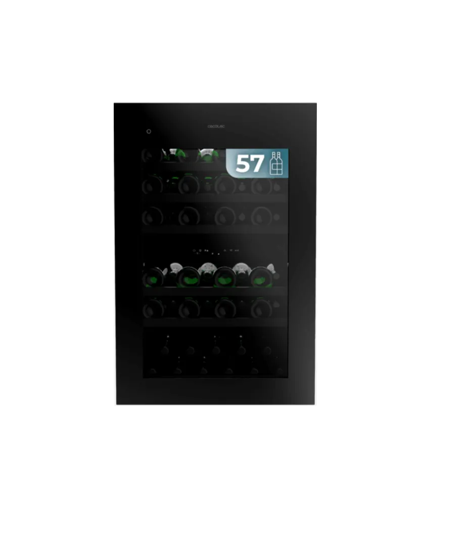 Vinoteca Integrable Cecotec Bolero GrandSommelier Duo 57000 Touch 88.5cm 57 Botellas Clase G Negro