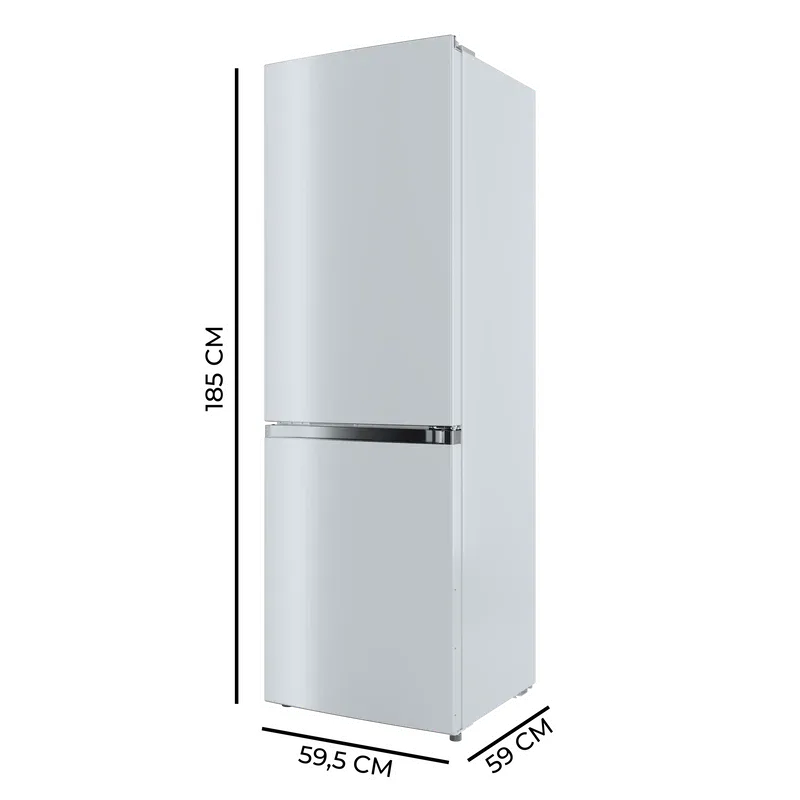 Frigorífico Cecotec Bolero CoolMarket Combi 296 DF White 185cm 296L Clase E Blanco - Imagen 2