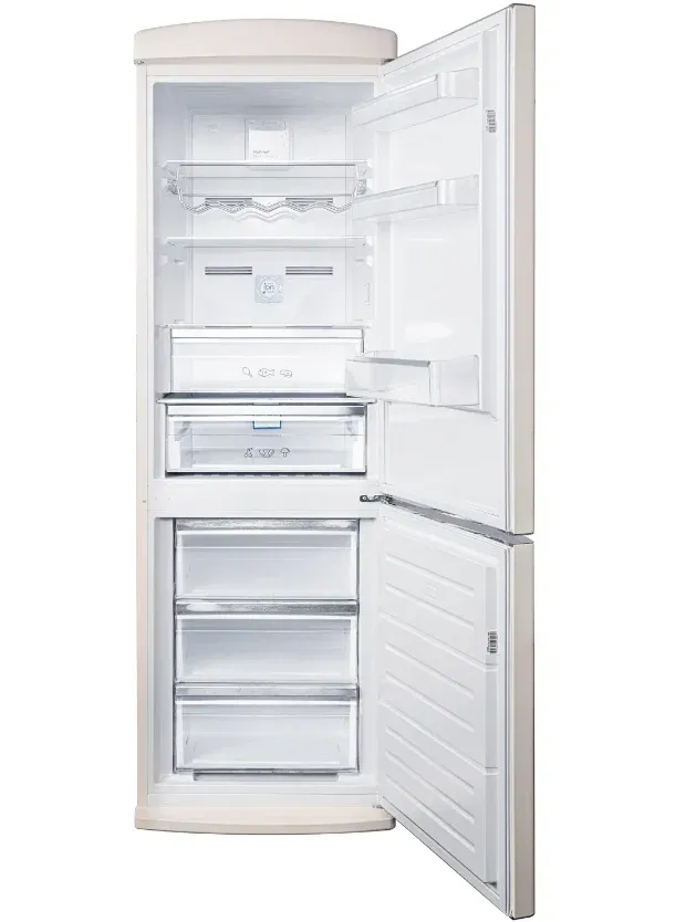 Frigorífico Combi Evvo F60 Retro 186cm 330L Clase E Rojo Claro - Imagen 2