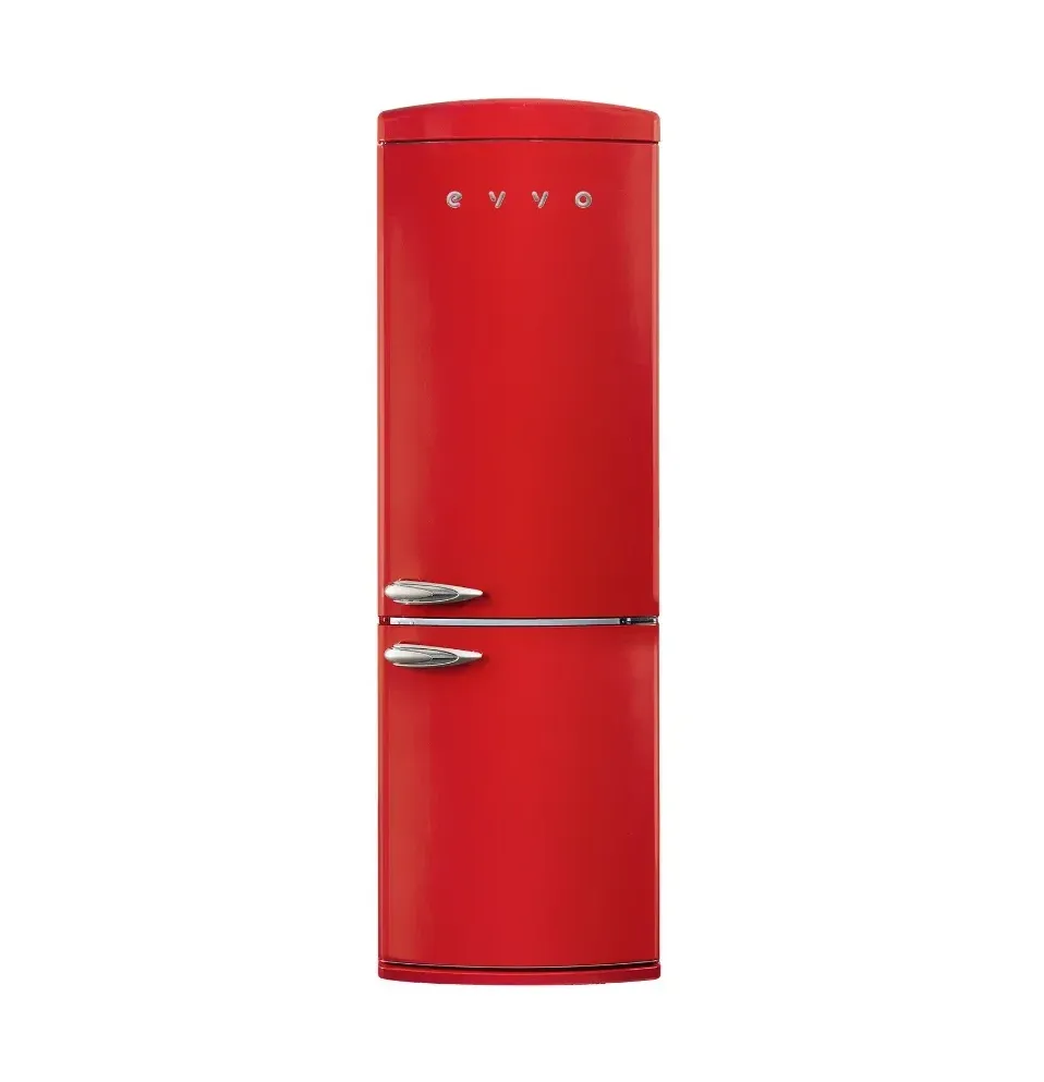 Frigorífico Combi Evvo F60 Retro 186cm 330L Clase E Rojo Claro