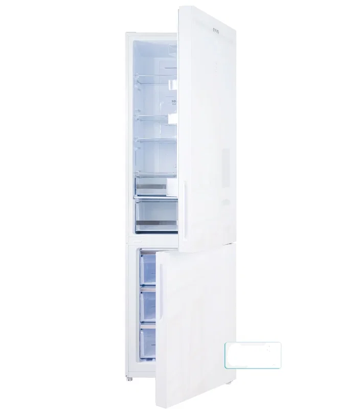 Frigorífico Combi EVVO F55W Glass 186cm 322L Clase D Blanco - Imagen 2