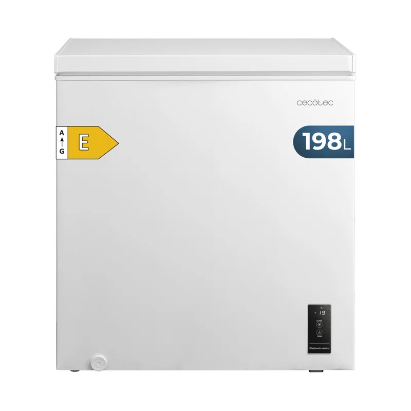 Congelador Cecotec Bolero CoolMarket Chest 198P 85cm 198L Clase E Blanco