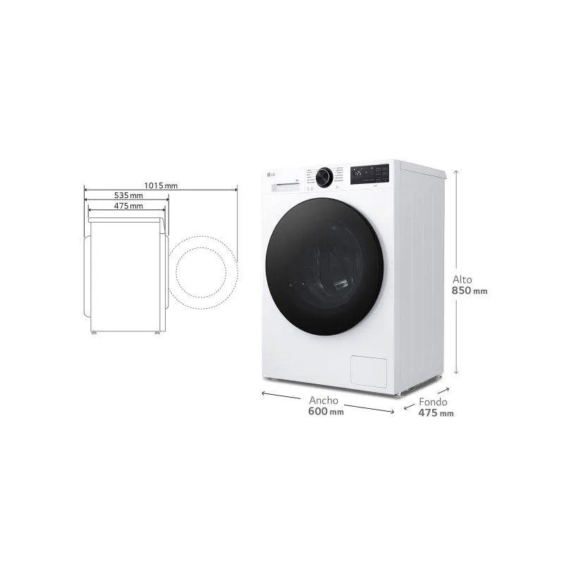 Lavadora LG 9 A F2X50S9TLB 9Kg Clase A Blanco - Imagen 2