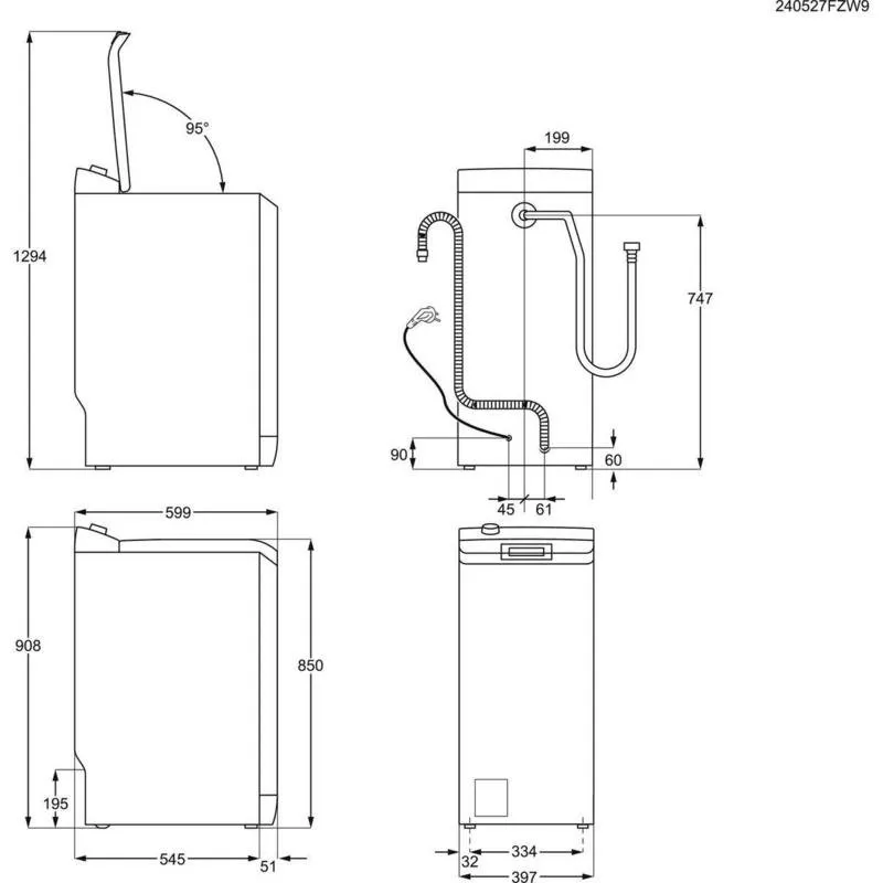 Lavadora AEG LTE6K7230E 7Kg Clase A Blanco - Imagen 4