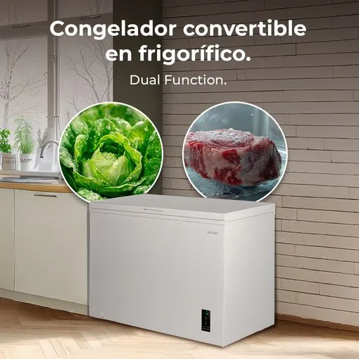 Congelador Cecotec Bolero CoolMarket Chest 249P 85cm 249L Clase E Blanco - Imagen 2
