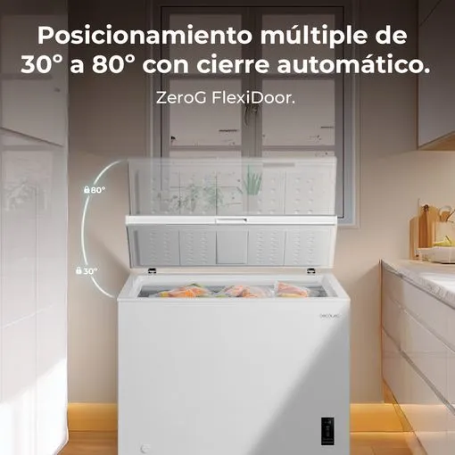 Congelador Cecotec Bolero CoolMarket Chest 249P 85cm 249L Clase E Blanco - Imagen 3