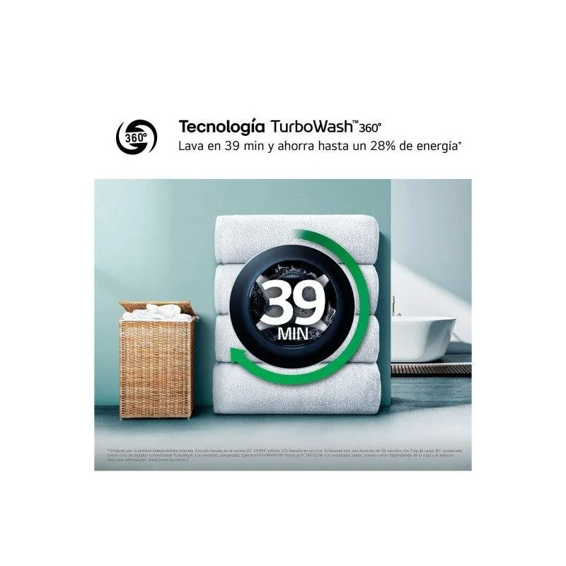 Lavadora LG 9 A F2X50S9TLB 9Kg Clase A Blanco - Imagen 5
