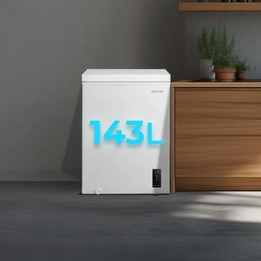 Congelador Cecotec Bolero CoolMarket Chest 143P 85cm 143L Clase E Blanco - Imagen 4