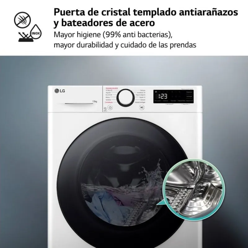 Lavadora LG F4WR6013AGW 13Kg Clase A Blanco - Imagen 2