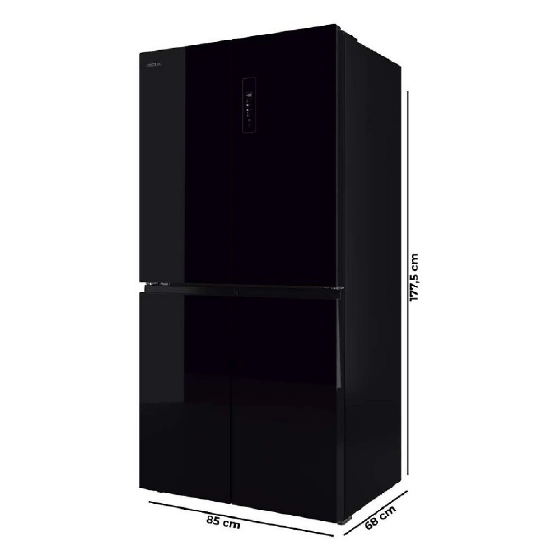 Frigorífico Americano Cecotec Bolero CoolMarket 4D 503 177.5cm 503L Clase D Negro - Imagen 2