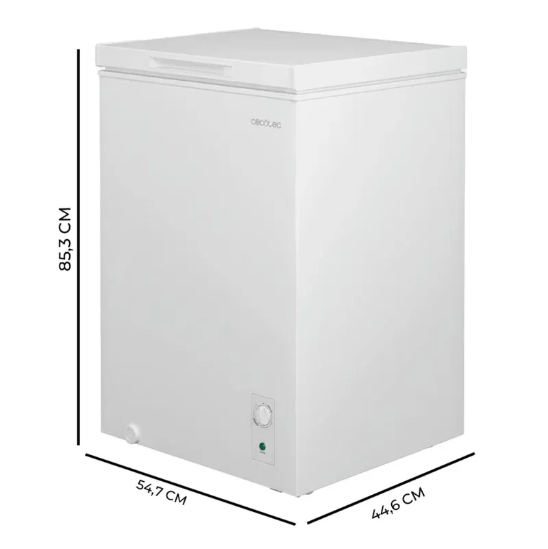 Congelador Cecotec Bolero CoolMarket Chest 99M 85.3cm 99L Clase D Blanco - Imagen 2