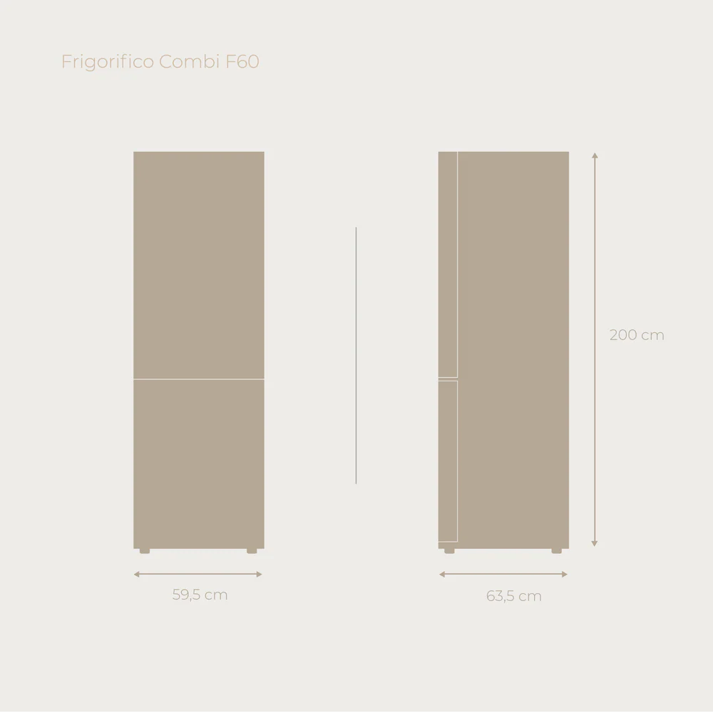 Frigorífico Combi EVVO F60DX RW 200cm 356L Clase D Inox - Imagen 3