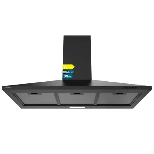 Campana Cecotec Bolero Flux PM 904000 Black Clase A 90cm Negro