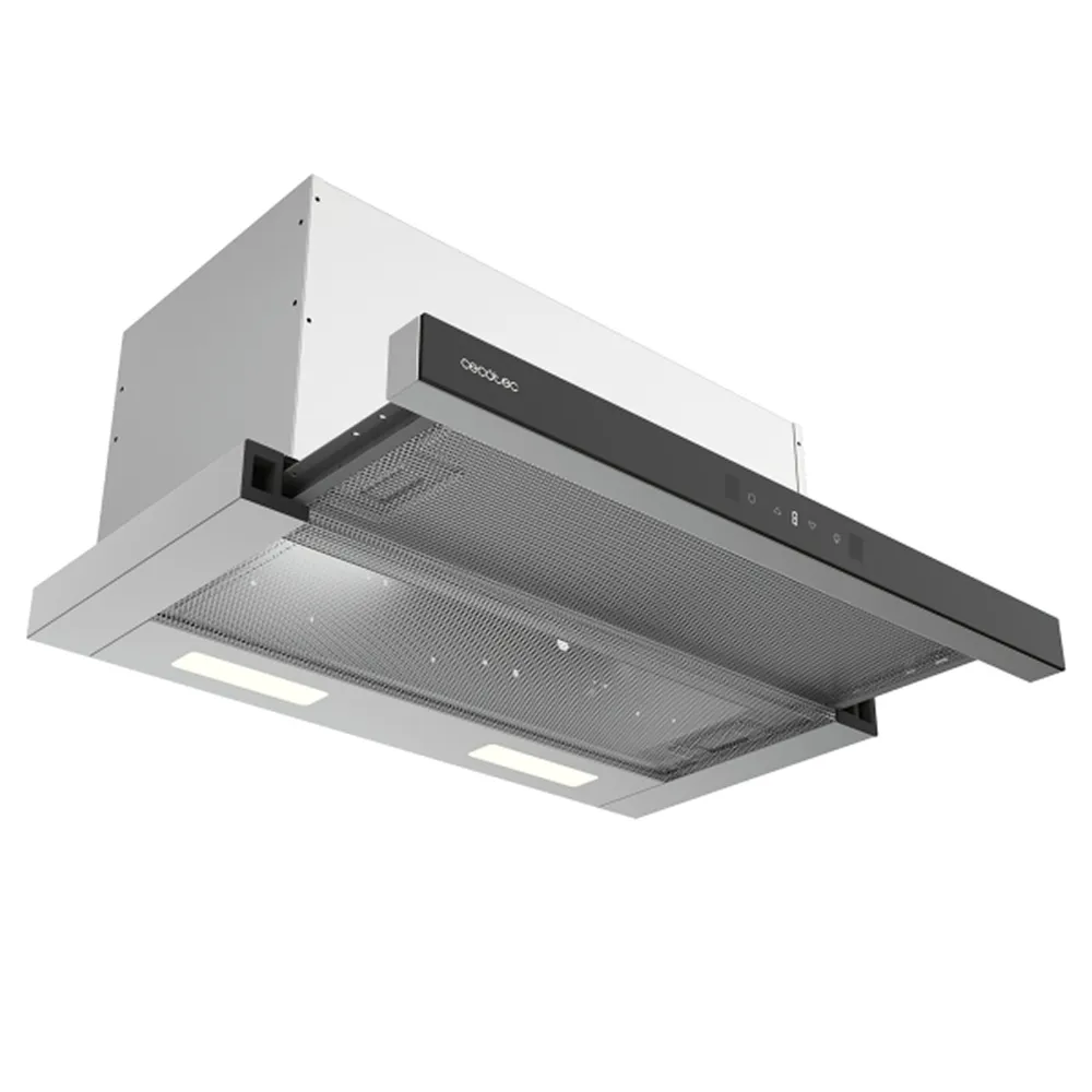 Campana Cecotec Bolero Flux TLT 605501 Glass Black Clase A++ 60cm Inox - Imagen 2