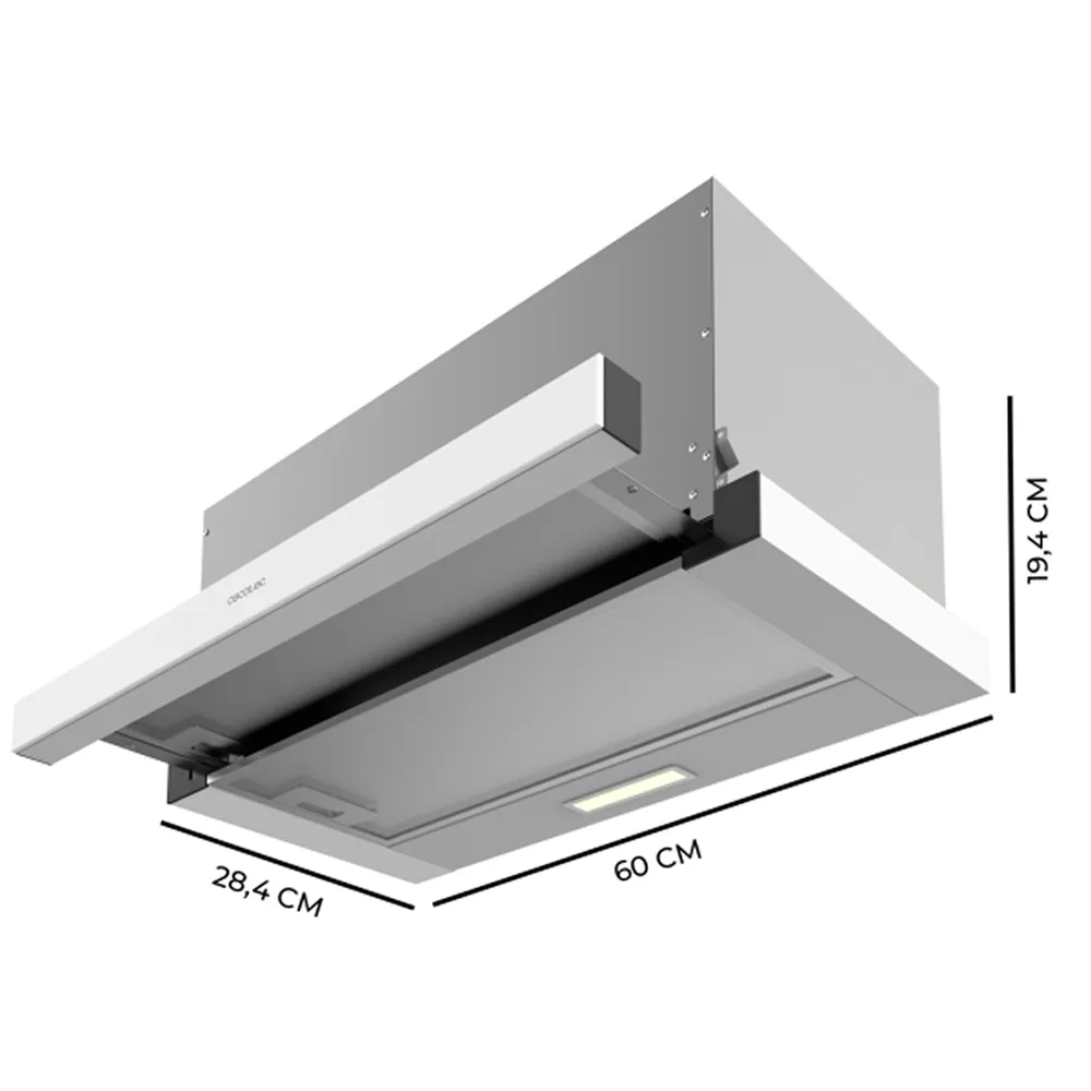 Campana Cecotec Bolero Flux TLM 603500 White Clase A 60cm Blanco - Imagen 3