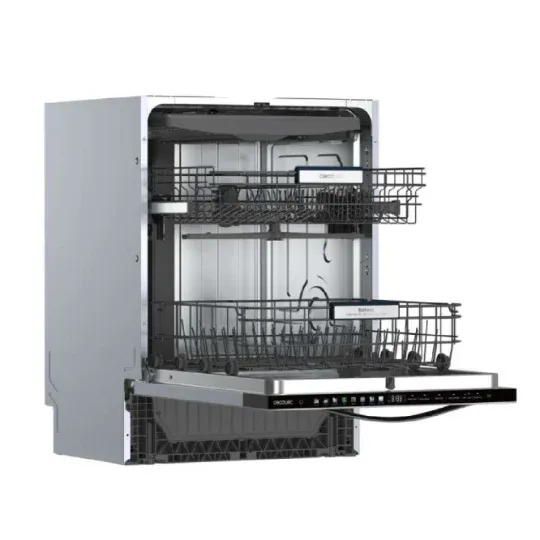 Lavavajillas Integrable Cecotec Bolero Aguazero 6320 Full-BI Black Glass Clase D 15 Cubiertos Negro - Imagen 2