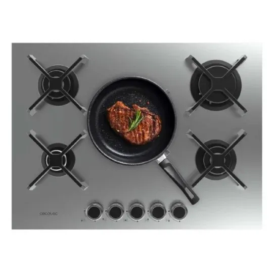 Placa de Gas Cecotec Bolero Squad G 5400S 5 Zonas 68.5cm Inox