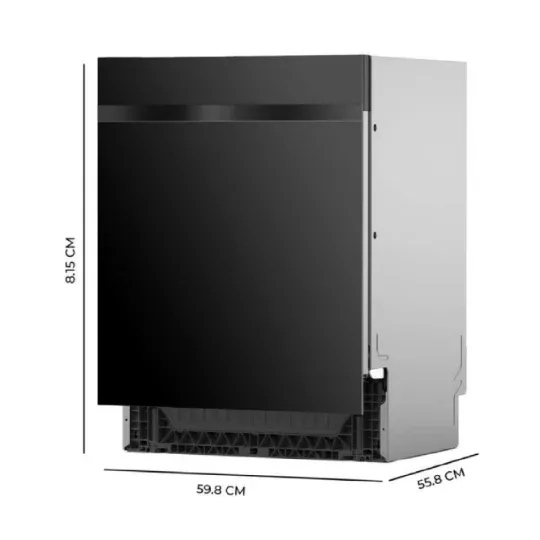 Lavavajillas Integrable Cecotec Bolero Aguazero 6320 Full-BI Black Glass Clase D 15 Cubiertos Negro - Imagen 3