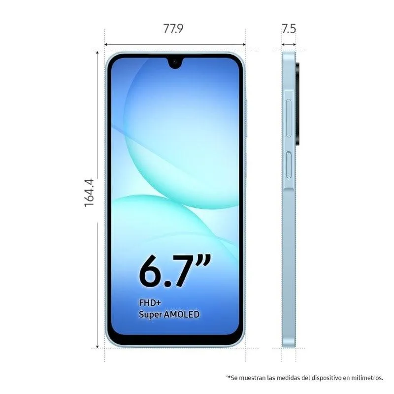 Smartphone Samsung Galaxy A17 4G 8GB 256GB 6.7" Azul Claro - Imagen 2