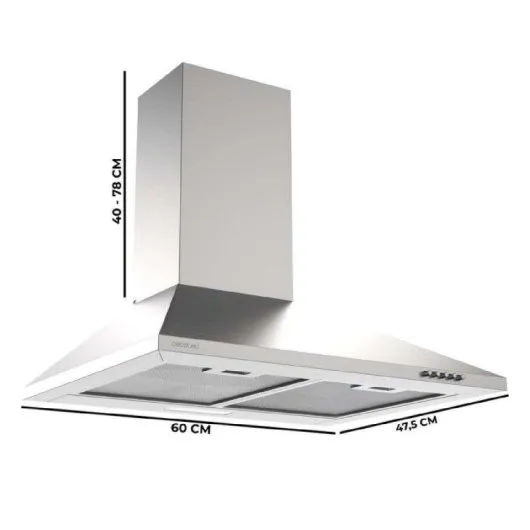 Campana Cecotec Bolero Flux PM 604000 Inox Clase A 60cm - Imagen 2