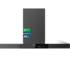 Campana Cecotec Bolero Flux TT 909500 Slim Dark Inox Clase A+++ 90cm Gris Oscuro