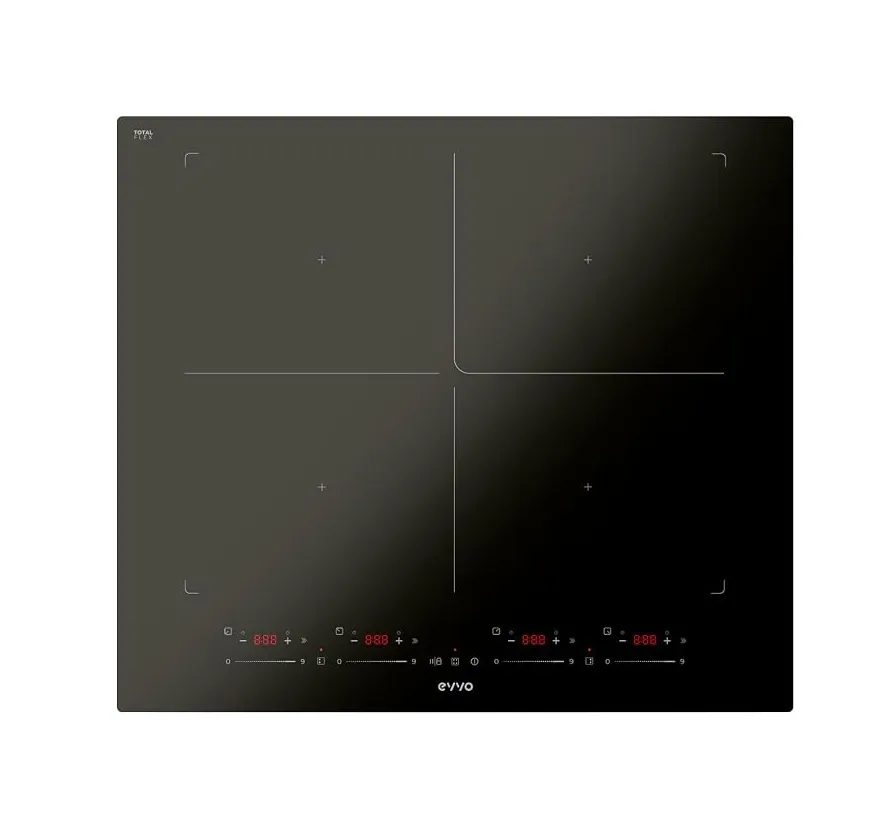 Placa de Inducción EVVO V68 TotalFlex 4 Zonas 59cm Negro 7.4kW