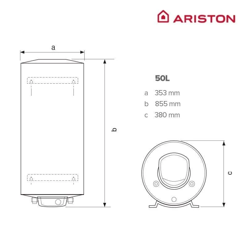 Termo Eléctrico Ariston Fleck Bon 50L Blanco - Imagen 4