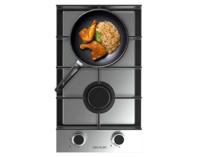 Placa de Gas Cecotec Bolero Squad G 2400F Inox 2 Zonas 29.3cm 5.2kW
