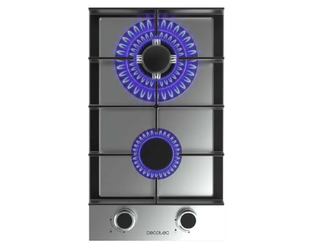 Placa de Gas Cecotec Bolero Squad G 2400F Inox 2 Zonas 29.3cm 5.2kW - Imagen 2