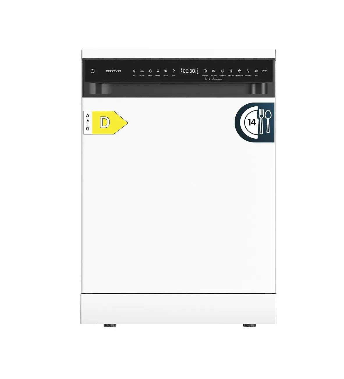 Lavavajillas Cecotec Bolero Aguazero 6205 Clase D 14 Cubiertos Blanco