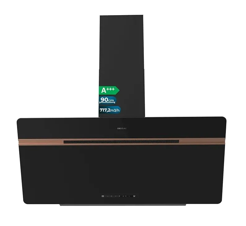 Campana Cecotec Bolero Flux DT 907500 Matt Black Clase A+++ 90cm Negro
