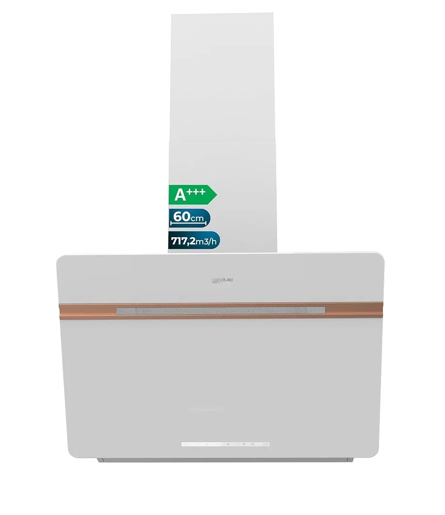 Campana Cecotec Bolero Flux DT 607500 Matt White Clase A+++ 60cm Blanco