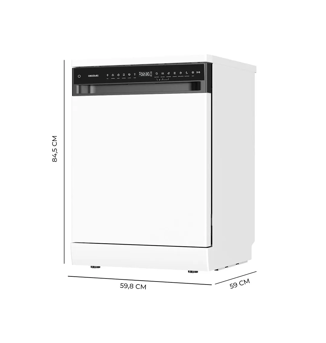 Lavavajillas Cecotec Bolero Aguazero 6205 Clase D 14 Cubiertos Blanco - Imagen 2