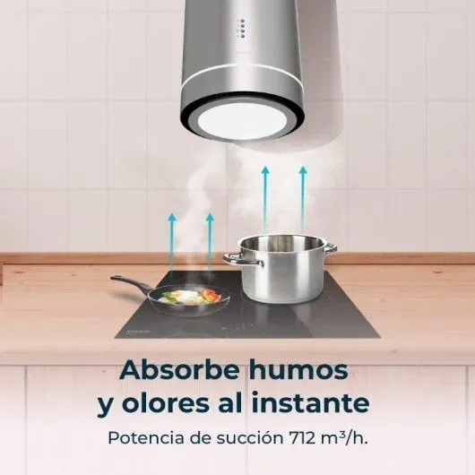 Campana Extractora Cecotec Bolero Flux IRE 388000 Inox Clase A++ 38cm - Imagen 5