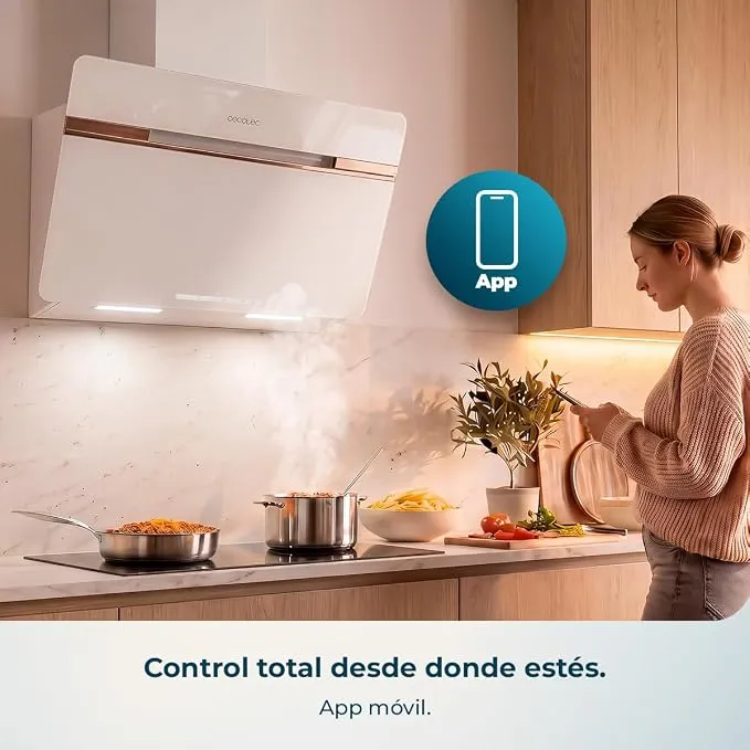 Campana Cecotec Bolero Flux DT 607500 Matt White Clase A+++ 60cm Blanco - Imagen 4