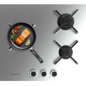 Placa de Gas Cecotec Bolero Squad G 3400S Inox 3 Zonas 58.3cm 6.2kW
