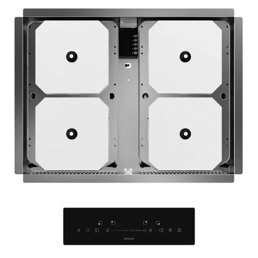 Placa de Inducción Cecotec Bolero Squad I 4300 Invisibile FullFlex 4 Zonas 59cm 7.2kW